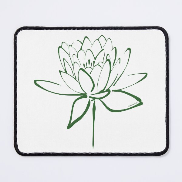 Item preview, Lotus Blossom Calligraphy Green designed and sold by Makanahele.