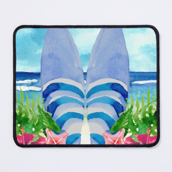 Item preview, Watercolor Surfboard Scene designed and sold by Makanahele.