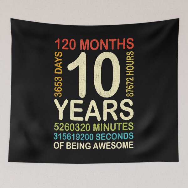 Item preview, 10th Birthday 10 Years of Being Awesome designed and sold by AnitaBice.