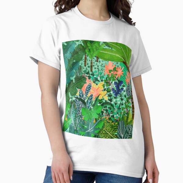 Item preview, Dense Forest | Colorful Jungle Botanical Nature | Eclectic Bohemian Watercolor Maximalist Painting designed and sold by 83oranges.