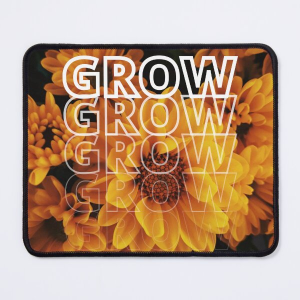 Item preview, GROW (above) - Golden Yellow Flowers, Self Growth, Floral Background designed and sold by AliceSLee.