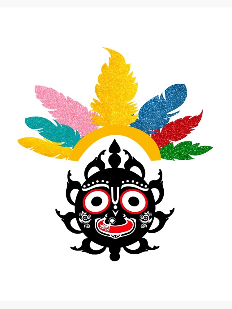 white and red jay jagannath face free vector | Photoskart