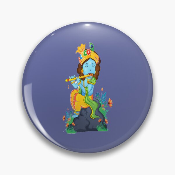 Item preview, Janmashtami Day indian god krishna playing flute  and    designed and sold by JonathanTshirt.
