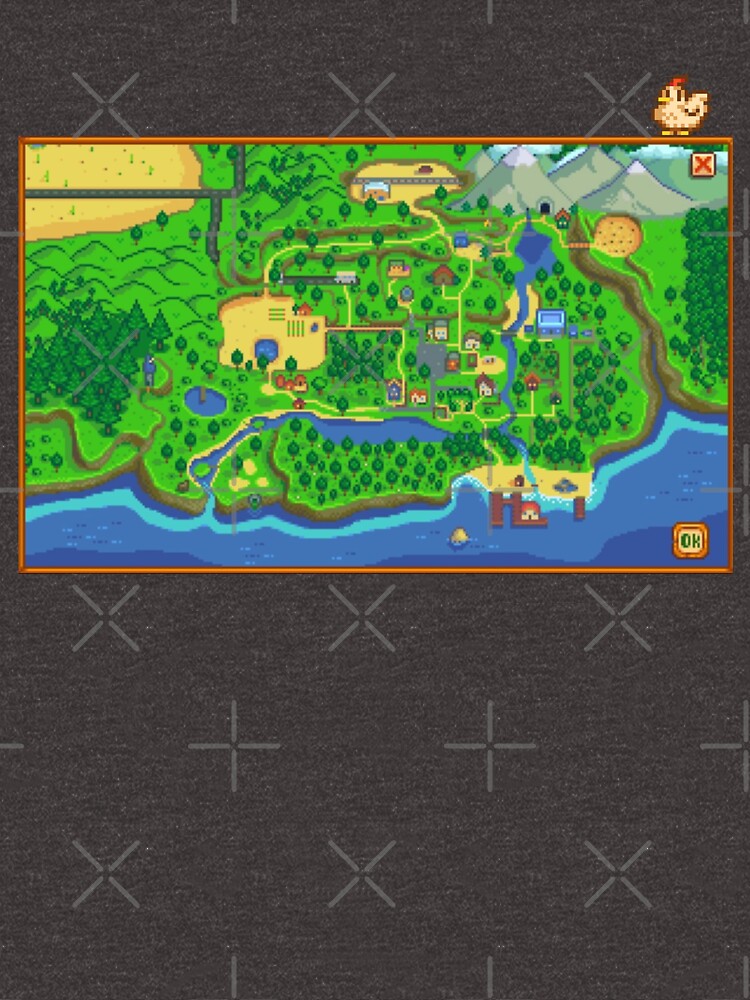 "Stardew Valley Town Map" Tshirt for Sale by Docstre Redbubble