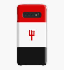United Trident Design - Rot, Weiß & amp; Schwarz Hülle & Klebefolie für Samsung Galaxy