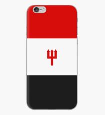 Minimalistic Manchester United Trident Design - Red, White & Black iPhone Case