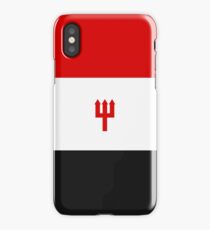 Minimalistic Manchester United Trident Design - Red, White & Black iPhone Case
