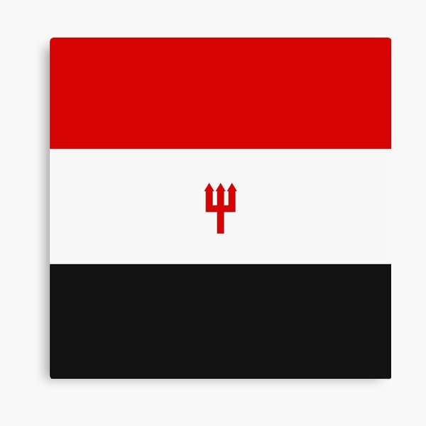 United Trident - Red, White and Black Canvas Print