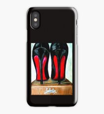 Christian Louboutin Pop Art Bright Black Red Bottom Heels iPhone Case