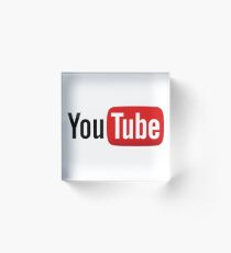 youtube logo black Acrylic Block