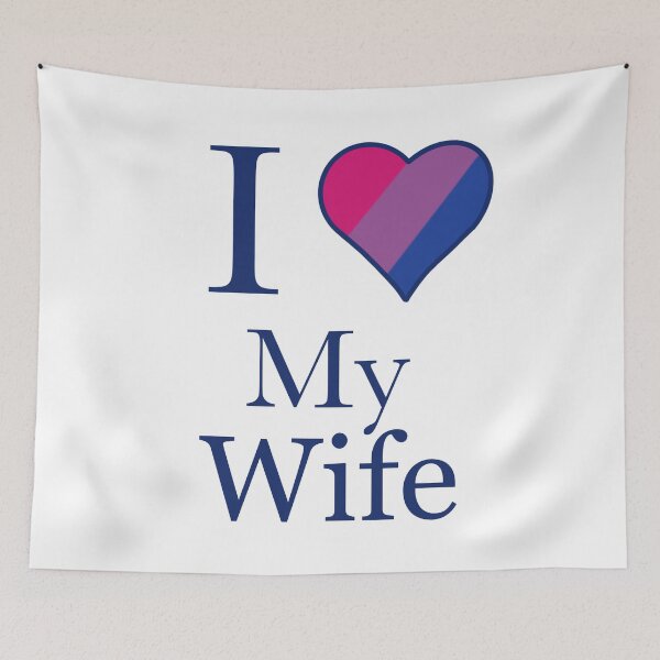 Item preview, Bisexual Pride Heart I Love My Wife designed and sold by PolyKinkyQueer.