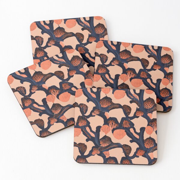 Item preview,  Abstract Orange Coral Reef Ocean Floor | Coastal Style Repeating Pattern designed and sold by TMBTM.