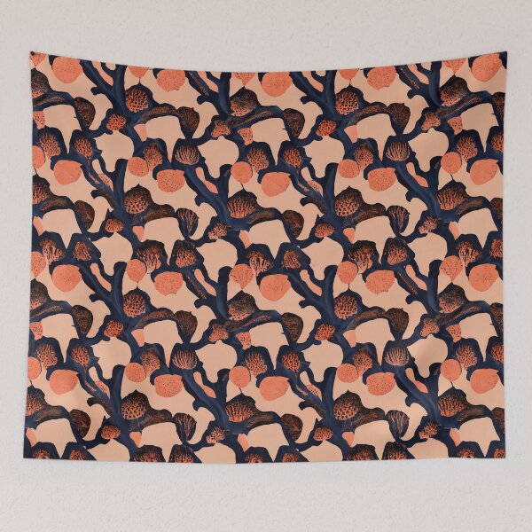 Item preview,  Abstract Orange Coral Reef Ocean Floor | Coastal Style Repeating Pattern designed and sold by TMBTM.