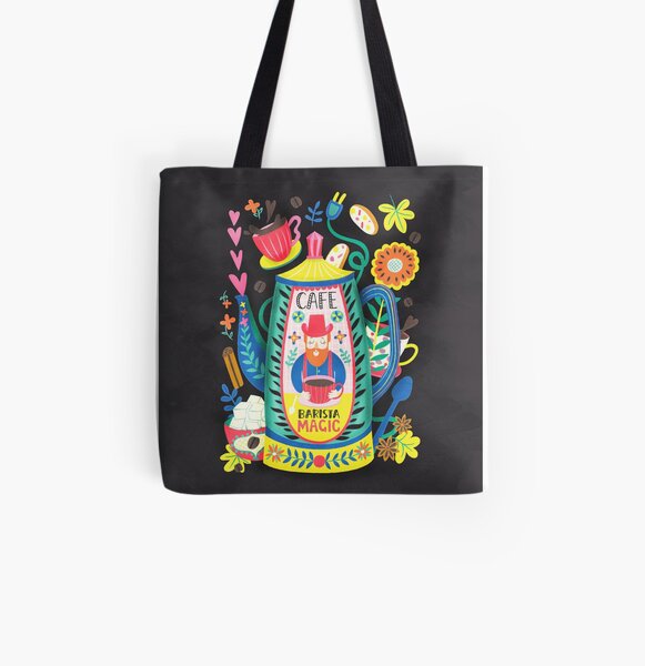 Coffee Lovers-Barista Magic All Over Print Tote Bag