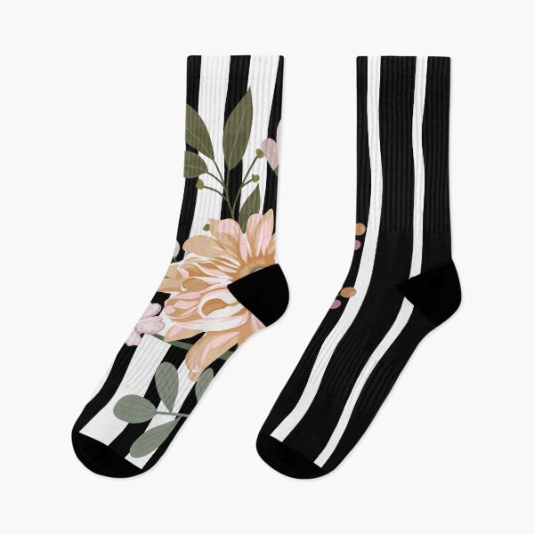Item preview, Gradiant black and white with pink flower designed and sold by FGCART.