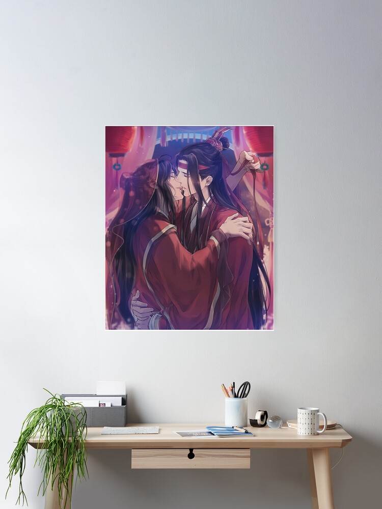 Room Decor Poster Animation Poster Mo Dao Zu Shi Kiss Poster Canvas Poster  Wall Art Decor Print Paintings for Living Room 12x12inch(30x30cm)  Frame-Style : : Home