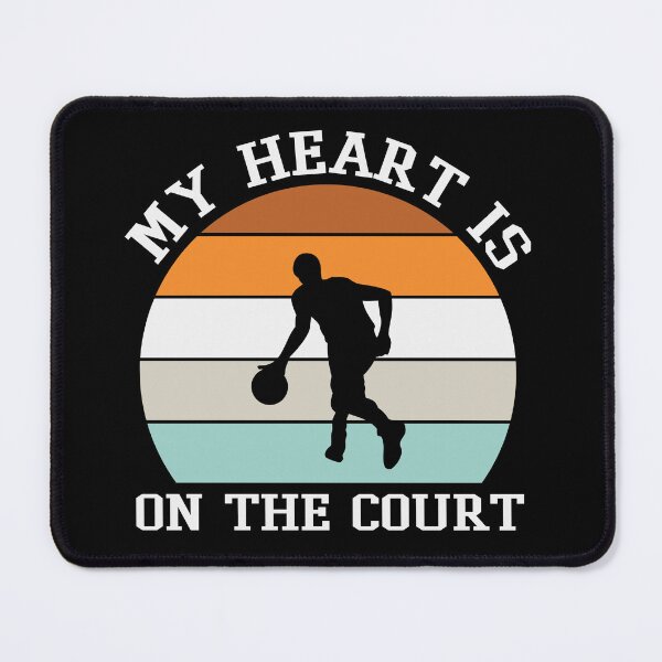 Item preview, My Heart Is On The Court Basketball Is My Favorite Season Basket Ball Player Classic Gift Premium Apparel Funny Holiday Xmas designed and sold by DesignByHeartUK.