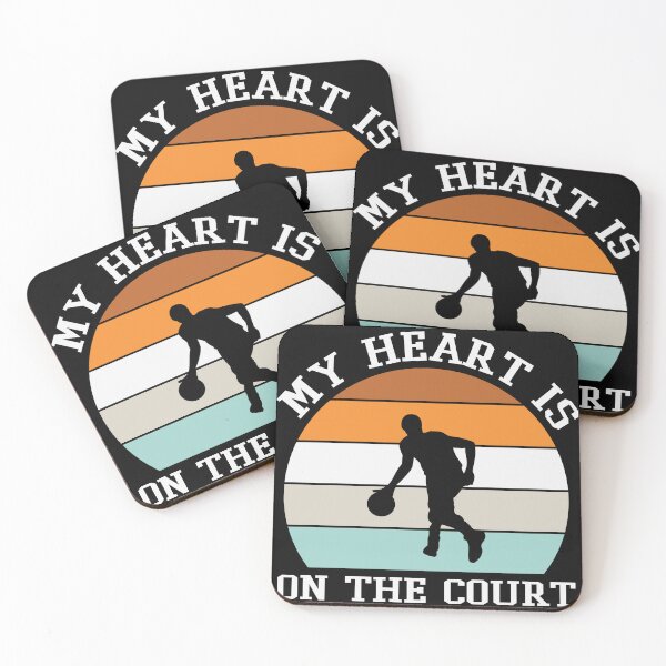 Item preview, My Heart Is On The Court Basketball Is My Favorite Season Basket Ball Player Classic Gift Premium Apparel Funny Holiday Xmas designed and sold by DesignByHeartUK.
