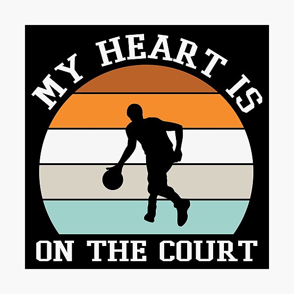 Artikelvorschau, My Heart Is On The Court Basketball Is My Favorite Season Basket Ball Player Classic Gift Premium Apparel Funny Holiday Xmas entworfen und verkauft von DesignByHeartUK.