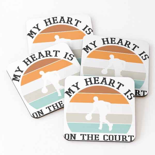 Item preview, My Heart Is On The Court Basketball Is My Favorite Season Basket Ball Player Classic Gift Premium Apparel Funny Holiday Xmas designed and sold by DesignByHeartUK.