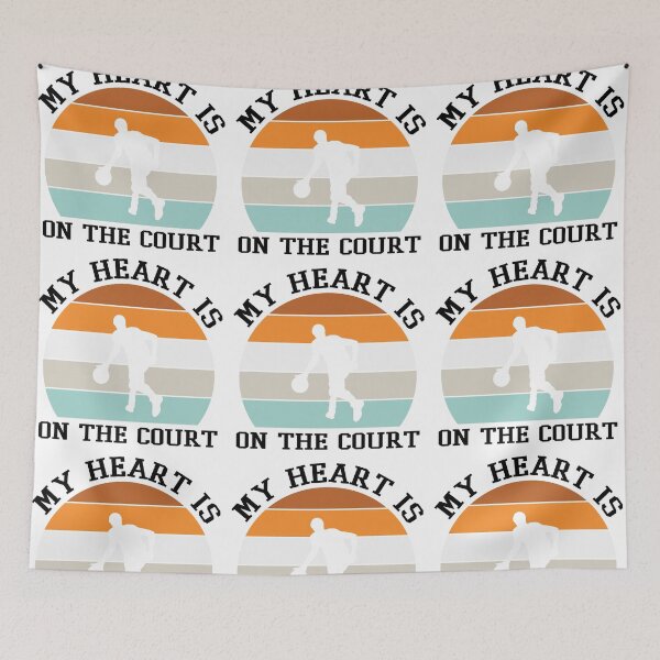 Item preview, My Heart Is On The Court Basketball Is My Favorite Season Basket Ball Player Classic Gift Premium Apparel Funny Holiday Xmas designed and sold by DesignByHeartUK.