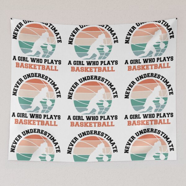 Item preview, Never Underestimate A Girl Who Plays Basketball Is My Favorite Season Basket Ball Player Classic Gift Premium Apparel Funny Holiday Xmas designed and sold by DesignByHeartUK.