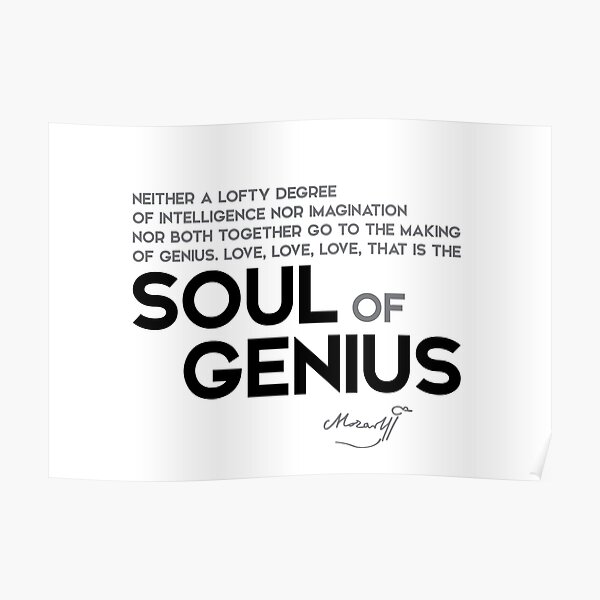 soul of genius - mozart Poster