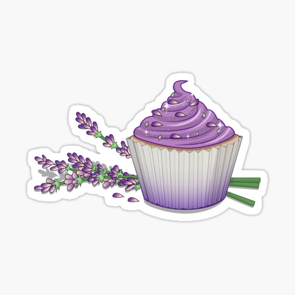 Lavender Cupcake Sticker