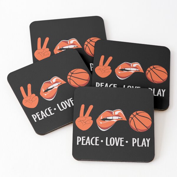 Item preview, Peace Love Play Favorite Season Basket Ball Player Classic Gift Premium Apparel Funny Holiday Xmas designed and sold by DesignByHeartUK.