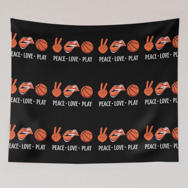 Item preview, Peace Love Play Favorite Season Basket Ball Player Classic Gift Premium Apparel Funny Holiday Xmas designed and sold by DesignByHeartUK.