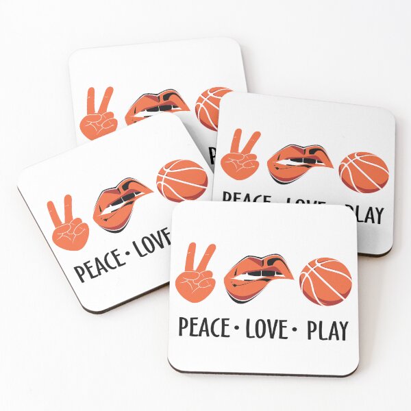 Item preview, Peace Love Play Favorite Season Basket Ball Player Classic Gift Premium Apparel Funny Holiday Xmas designed and sold by DesignByHeartUK.