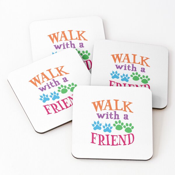 Artikelvorschau, 'Walk With A Friend' (White) entworfen und verkauft von The Button Gal.