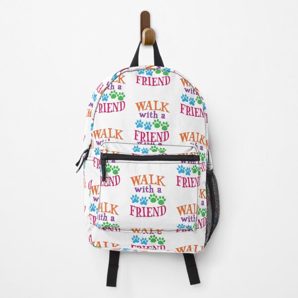 Item preview, 'Walk With A Friend' (White) designed and sold by The Button Gal.