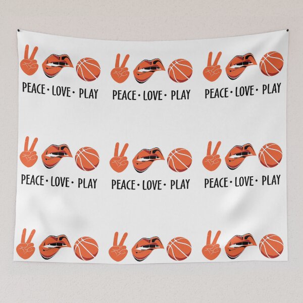 Item preview, Peace Love Play Favorite Season Basket Ball Player Classic Gift Premium Apparel Funny Holiday Xmas designed and sold by DesignByHeartUK.
