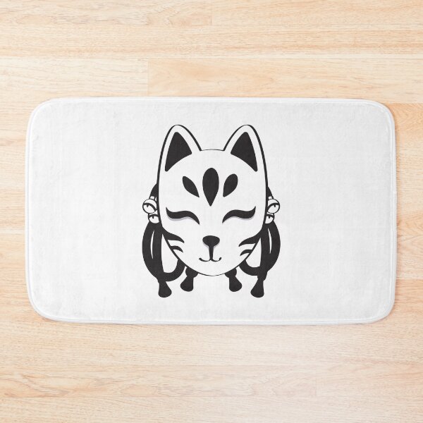 Item preview, Cute kitsune mask, black and white designed and sold by PauRicart.