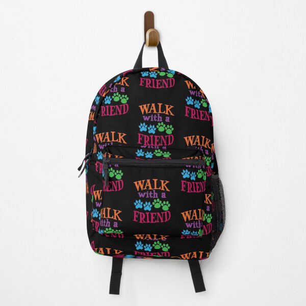 Item preview, 'Walk With A Friend' (Black) designed and sold by The Button Gal.
