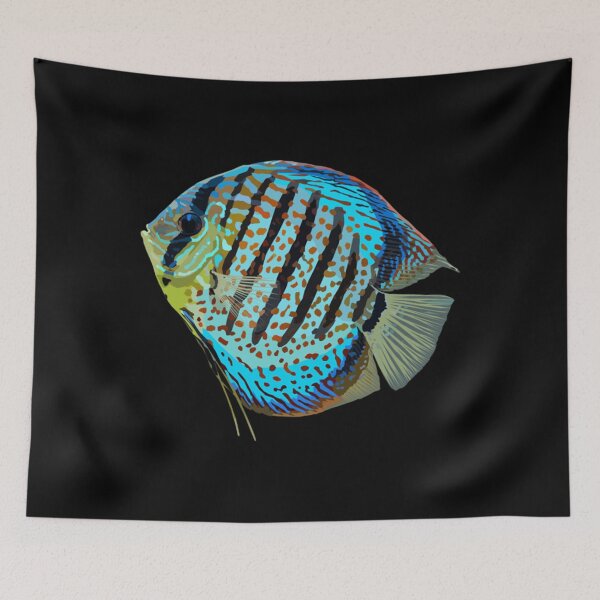Item preview, Blue Discus Fish, Symphysodon (Cichlid) – Cute Freshwater Aquarium Animal Classic designed and sold by kautderapsy.