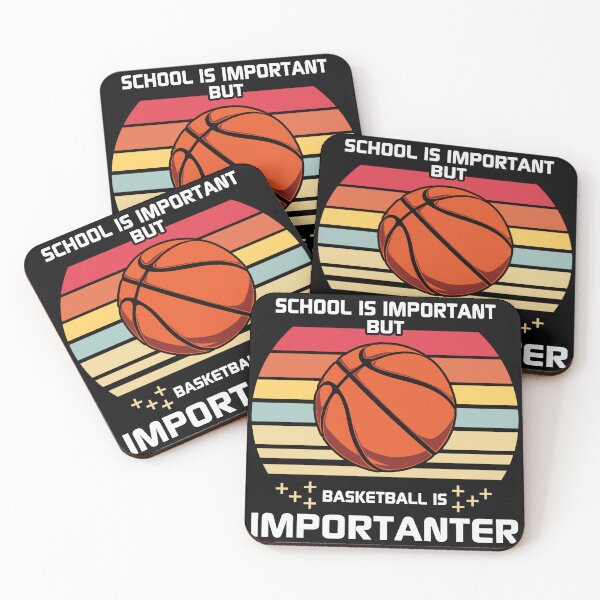 Item preview, School Is Important but Basketball is Importanter Basketball Is My Favorite Season Basket Ball Player Classic Gift Premium Apparel Funny Holiday Xmas designed and sold by DesignByHeartUK.