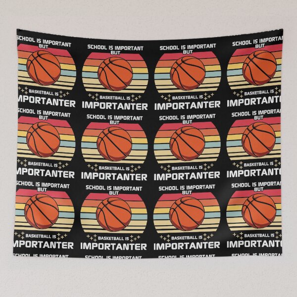 Item preview, School Is Important but Basketball is Importanter Basketball Is My Favorite Season Basket Ball Player Classic Gift Premium Apparel Funny Holiday Xmas designed and sold by DesignByHeartUK.