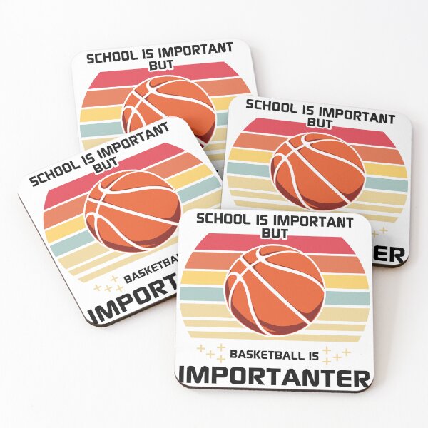 Item preview, School Is Important but Basketball is Importanter Basketball Is My Favorite Season Basket Ball Player Classic Gift Premium Apparel Funny Holiday Xmas designed and sold by DesignByHeartUK.