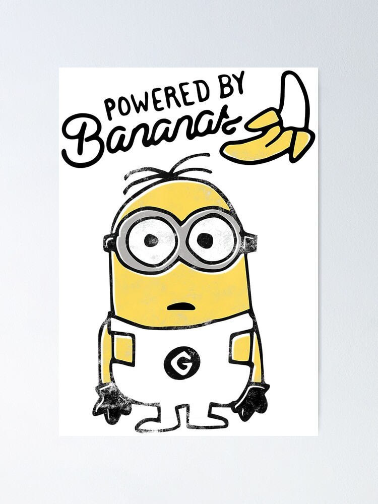 minion drawing with banana