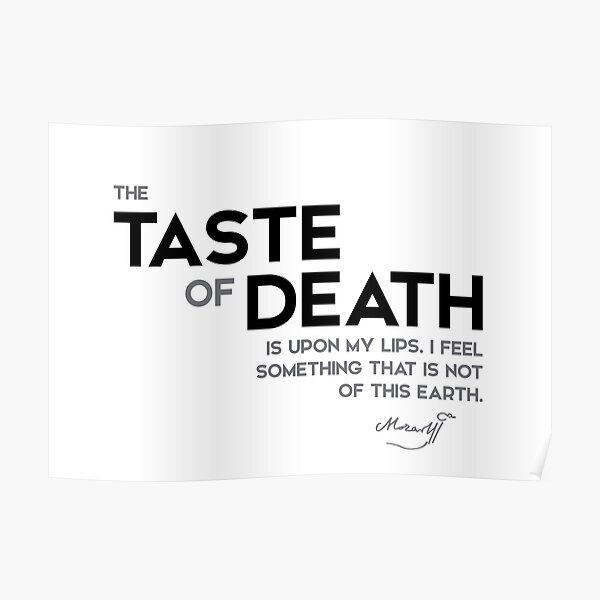 taste of death - mozart Poster