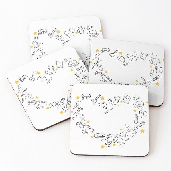 Item preview, Back To School Stationary Line art _ Bunniesmee  designed and sold by bunniesmee.