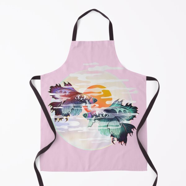 Item preview, Pisces sign in astrology as two surreal fish floating in the cloudy sky. designed and sold by NormaBorealis.