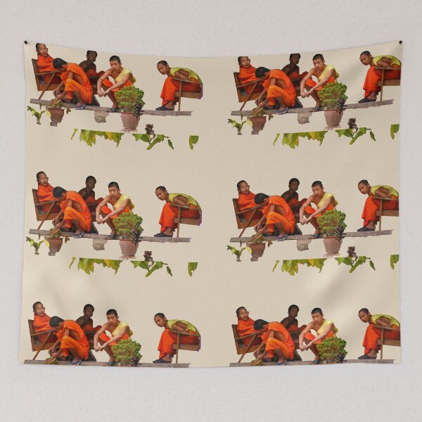 Item preview, Novice monks relaxing designed and sold by indiafrankk.