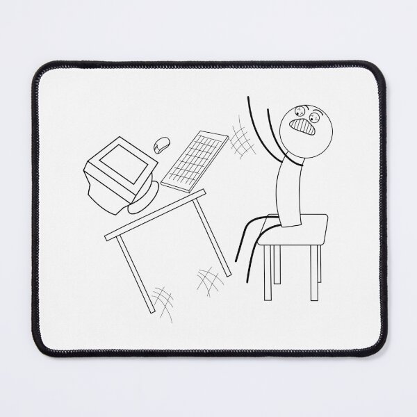 Table Flip Angry Rage Quit Desk flip Mad Angry Meme guy | Greeting Card