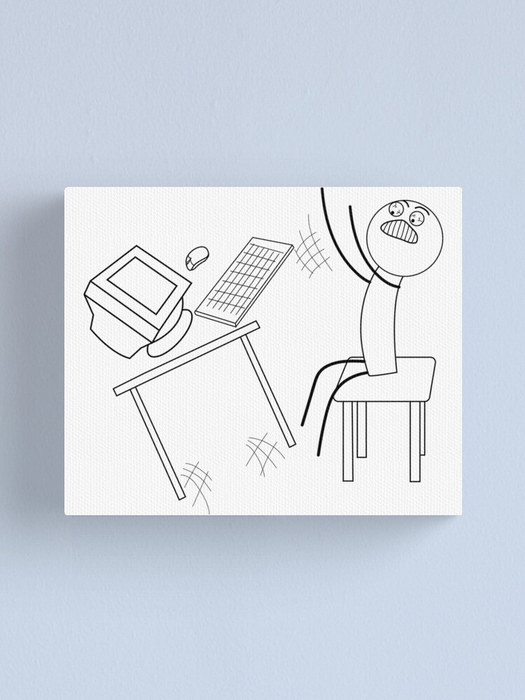 Table Flip Angry Rage Quit Desk flip Mad Angry Meme guy | Greeting Card