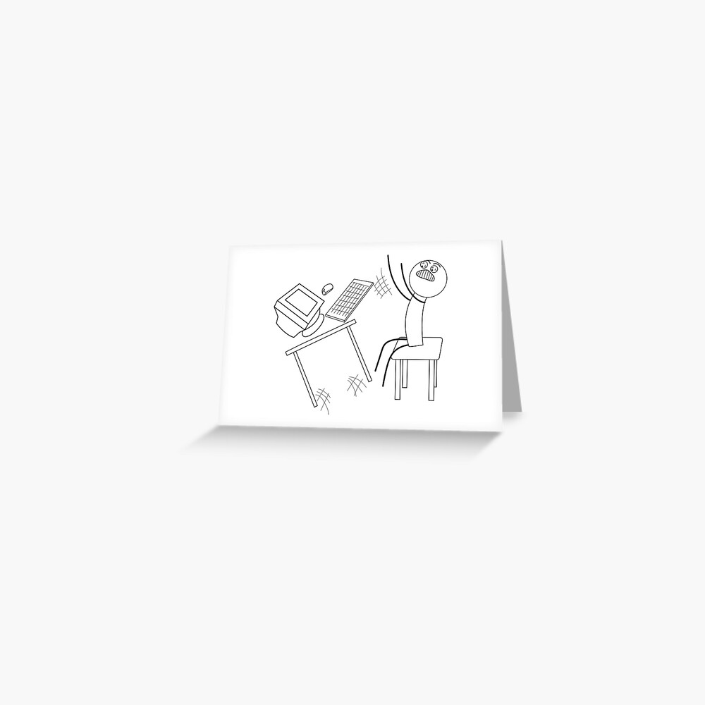 Table Flip Angry Rage Quit Desk flip Mad Angry Meme guy | Sticker