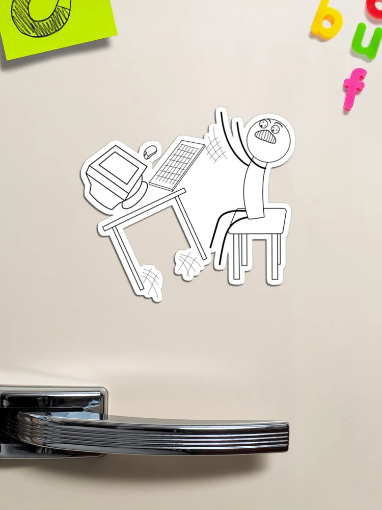 Table Flip Angry Rage Quit Desk flip Mad Angry Meme guy | Sticker