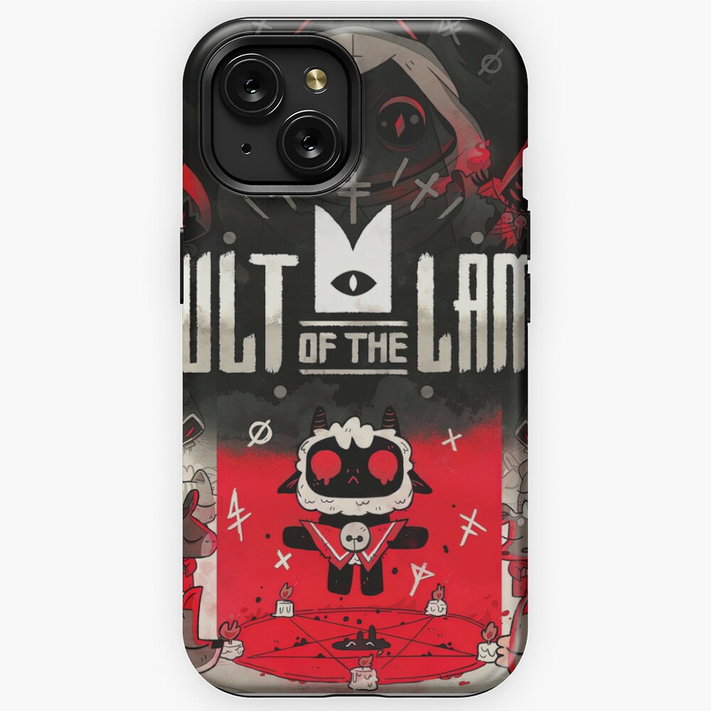 cult of the lamb with logo | iPhone Case